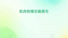 肌肉收缩实验报告