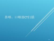 鼻咽口咽部CT扫描培训课件
