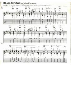 Blues Starter - Guitar Tablature (John Knowles)