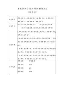 摩擦力的大小与物体表面光滑程度有关实验报告