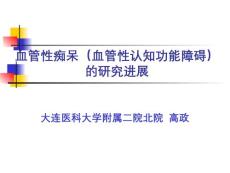 血管性痴呆【血管性认知功能障碍】-血管性痴呆诊断、处理【99页】