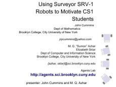 【机器人系列】Using Surveyor SRV-1 Robots to Motivate CS1 Students