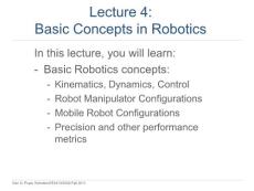 【机器人系列】Basic Concepts in Robotics