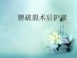 脾破裂术后护理