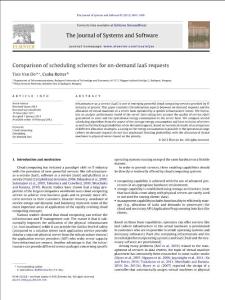 Comparison of scheduling schemes for on-demand IaaS requests 2012