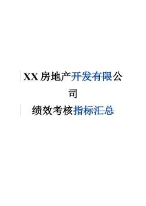房地產公司績效考核方案