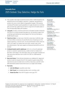 高盛-2025大宗商品展望 Commodity Views 2025 0utlook  Stay Selective, Hedge the Tails