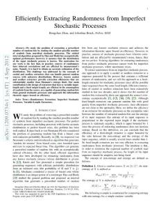 Efficiently Extracting Randomness from Imperfect Stochastic Processes