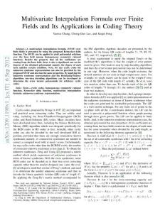 Multivariate Interpolation Formula over Finite Fields and Its Applications in Coding Theory