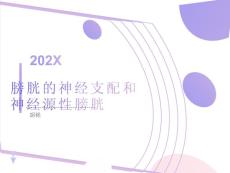 膀胱的神经支配和神经原性膀胱