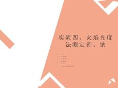 實(shí)驗(yàn)四火焰光度法測(cè)定鉀鈉
