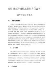 軟件行業分析報告.doc