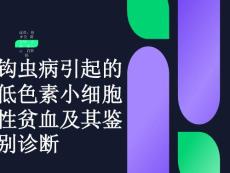 探讨-钩虫病引起的低色素小细胞性贫血