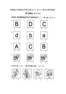 新3A unit1 Hello 分析性检测试卷