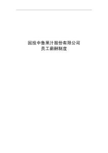 國投股份有限公司員工薪酬制度