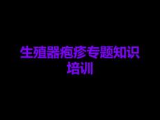 生殖器疱疹专题知识培训