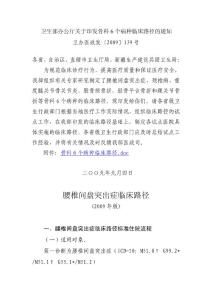 愛愛醫資源-1001腰椎間盤突出癥臨床路徑2009