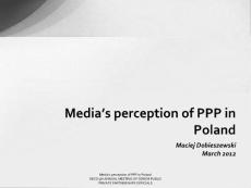 11. Media’s perception of PPP in Poland 2012