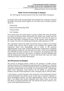 17. Public Private Partnerships in Hungary