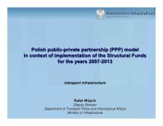 28. Polish public-private partnership (PPP) model