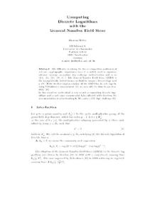 10.1.1.45.6617 Computing Discrete Logarithms with the General Number Field Sieve (1996)