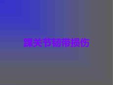 踝关节韧带损伤