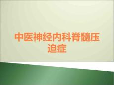 中医神经内科脊髓压迫症