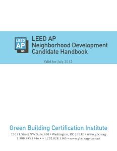 LEED AP  美国绿色建筑认证考试复习材料 ND Candidate Handbook