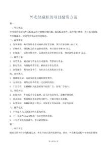 外賣儲藏柜的項目融資方案