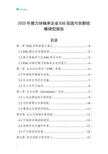 2025年推力球轴承企业ESG实践与创新战略研究报告