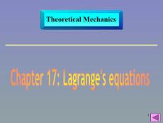 《理论力学》双语教学 第十七章 拉格朗日方程(61P)