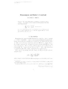 10.1.1.16.1298 Ramanujan and Euler´s Constant