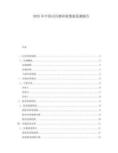 2025年中國(guó)刃具磨砂輪數(shù)據(jù)監(jiān)測(cè)報(bào)告