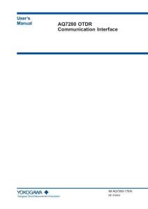 YOKOGAWA橫河AQ7280 OTDR Communication Interface使用說明書