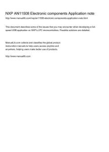 NXP an11508 electronic components application note用戶使用說明書