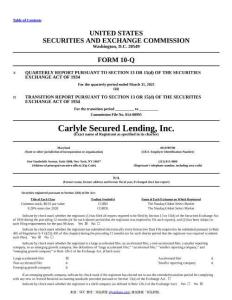【SEC-2025行業(yè)研究報(bào)告】Form 10-Q Carlyle Secured Lending Inc.