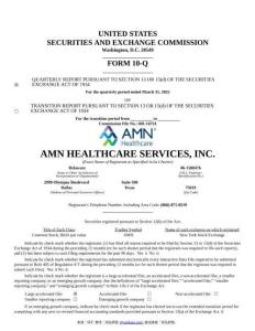 【SEC-2025行業(yè)研究報告】Form 10-Q AMN HEALTHCARE SERVICES INC