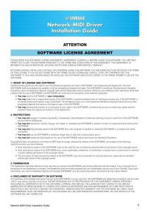 YAMAHA雅馬哈Network-MIDI Driver安裝說明書