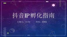 抖音直播培訓(xùn)課件-ip孵化指南