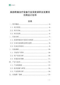 肩部疼痛治疗设备行业深度调研及发展项目商业计划书