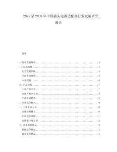 2025至2030年中国插头电源适配器行业发展研究报告