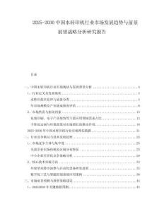 2025-2030中国水转印机行业市场发展趋势与前景展望战略分析研究报告