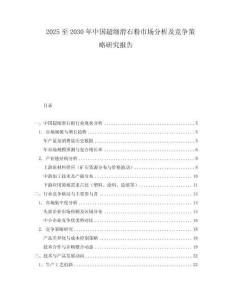 2025至2030年中国超细滑石粉市场分析及竞争策略研究报告