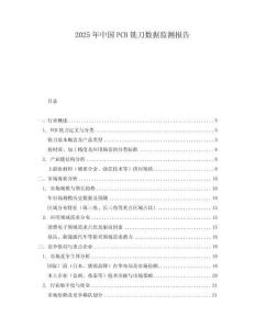 2025年中国PCB铣刀数据监测报告