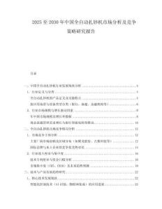 2025至2030年中国全自动扎钞机市场分析及竞争策略研究报告