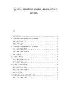 2025年8X螺纹线玻璃分划板放大镜项目市场调查研究报告