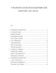 中国金相砂纸行业发展分析及发展趋势预测与投资风险研究报告2025-2028版