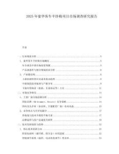2025年豪华客车半卧椅项目市场调查研究报告