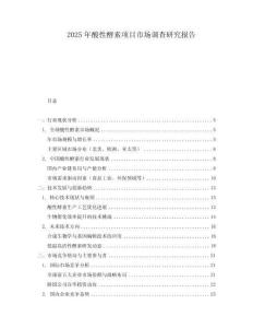 2025年酸性酵素项目市场调查研究报告