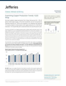 【Jefferies-2025研报】审视铜生产趋势：2025年第一季度总结